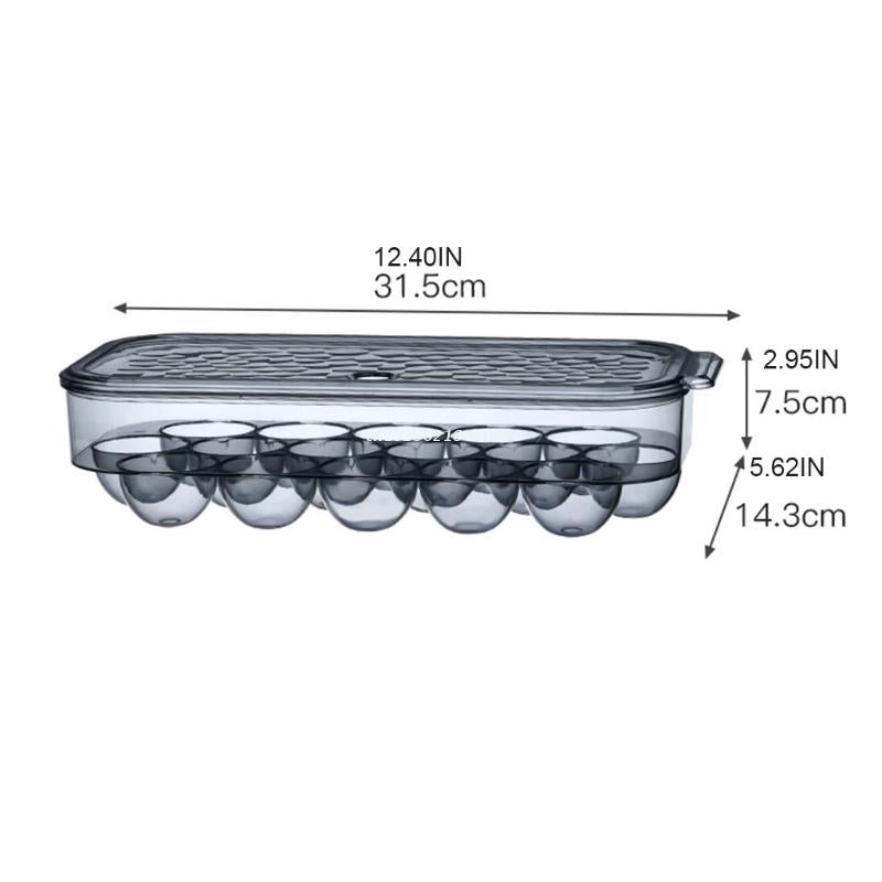 Transparent Single Layer with Lid Stackable Egg Containers