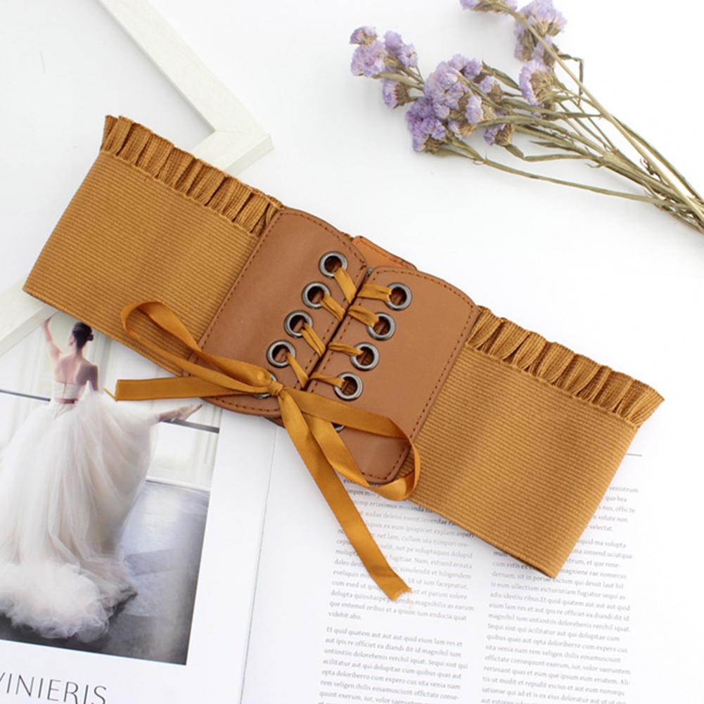 Women Waist Band Stretch Bowknot Waistbelt