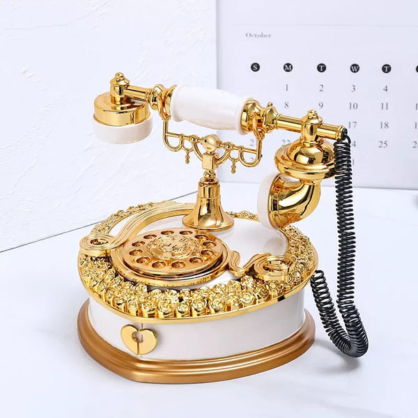 Vintage Telephone Music Box and Jewelry Holder
