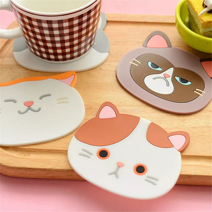 Cat Silicon Coasters