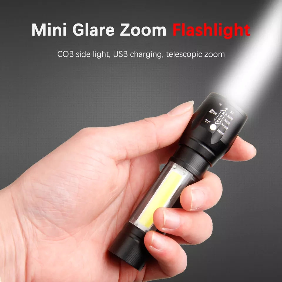 Rechargeable Aluminium 2 In 1 Torch