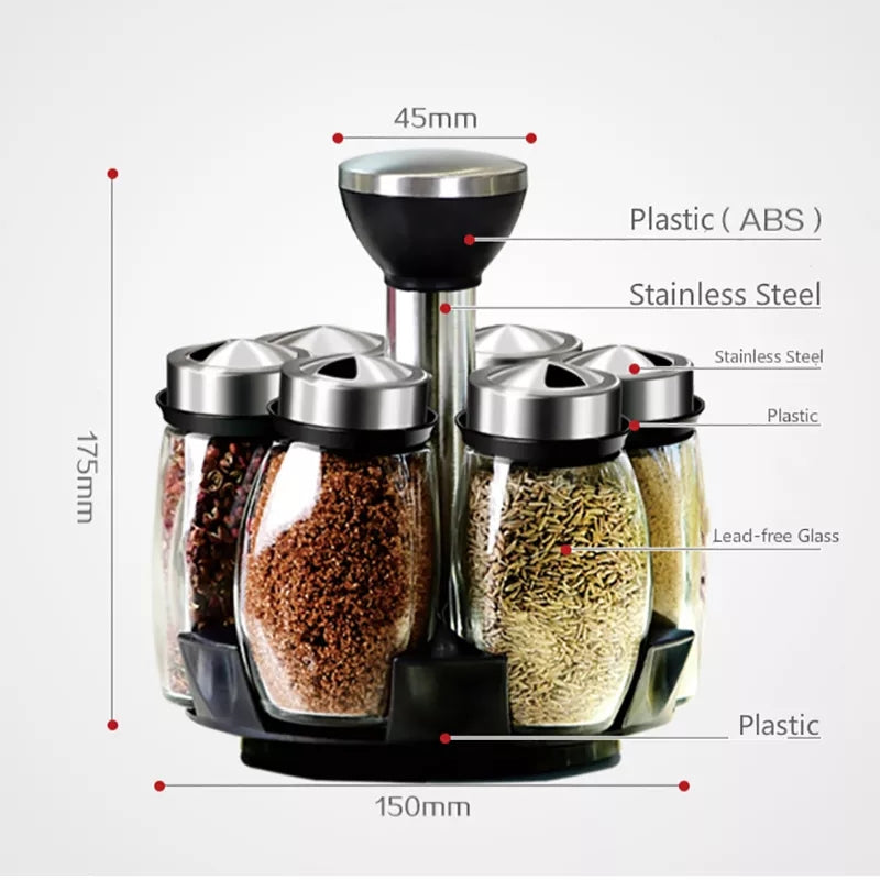 6 in 1 Rotating Spice Rack