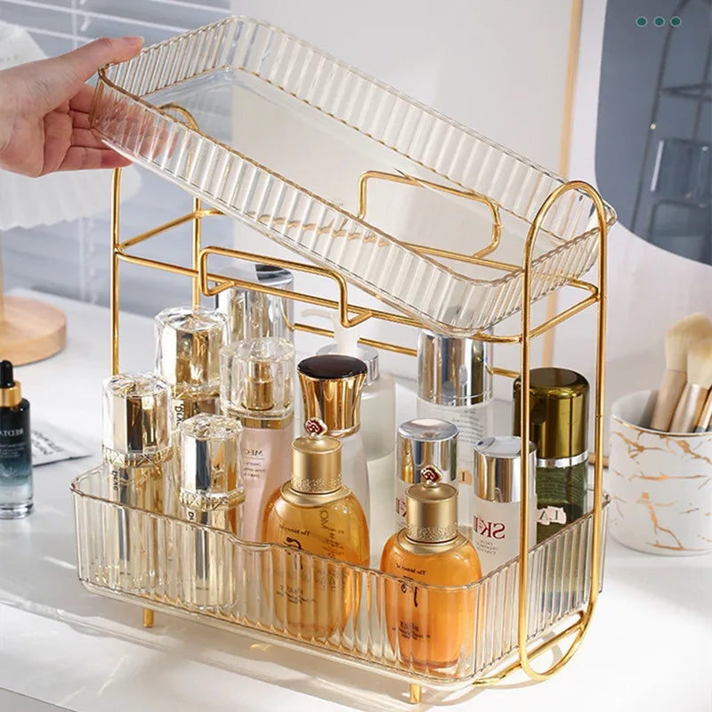 Double Layer Cosmetics Organizer