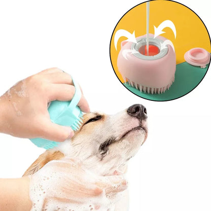 Mulitipurpose Silicone Shower Brush With Soap Dispenser