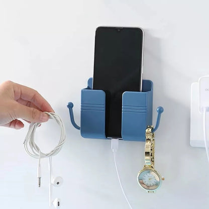 Wall Phone Holder with Hooks And Adhesive Sticker