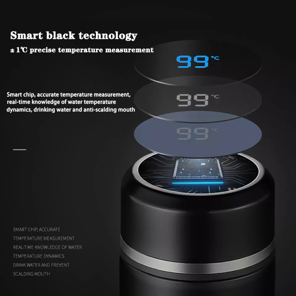 Thermo flask with thermometer