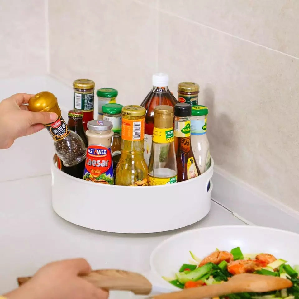 Multifunctional rotating tray