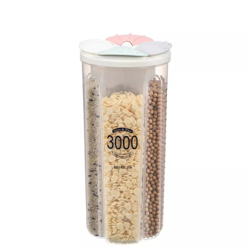 4 Grid 3000Ml Cereal Container