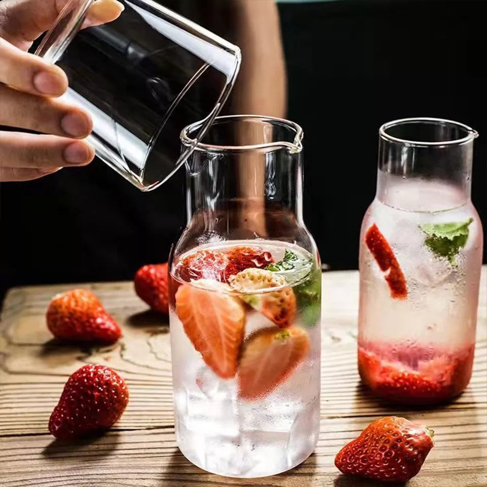 Bedside Night Water Bottle with Glass