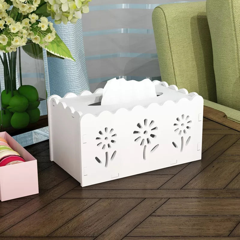 Classy White Serviette Box