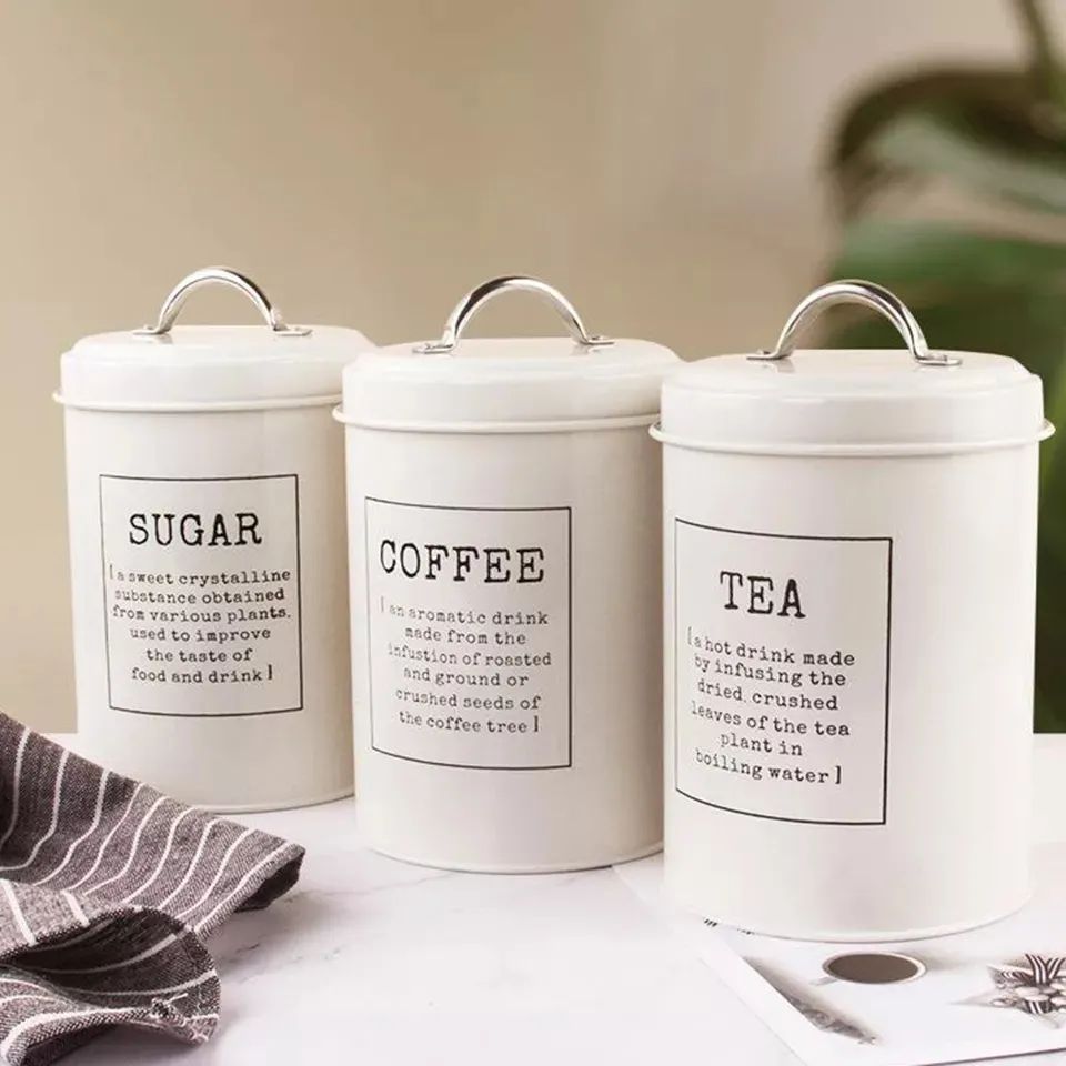 Set Of 3 Alloy Tins