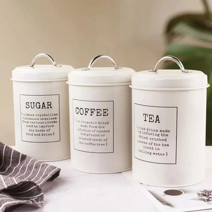 Set Of 3 Alloy Tins