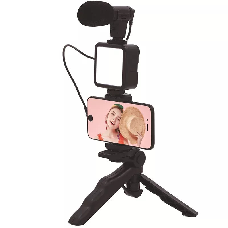 Mobile Phone Video Shooting Live Broadcasting Kit With Microphone