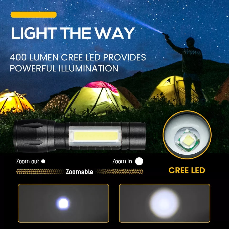 Rechargeable Aluminium 2 In 1 Torch