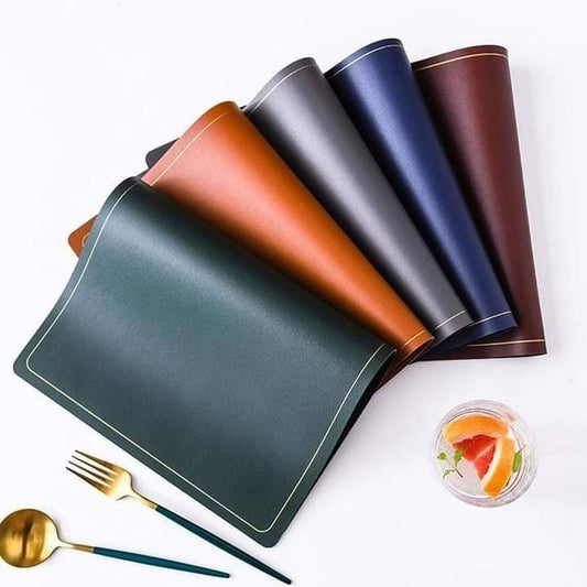 PU Leather 6pc set table mats