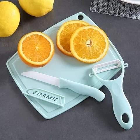 Knife peeler &tray &ceramic fruit knife set