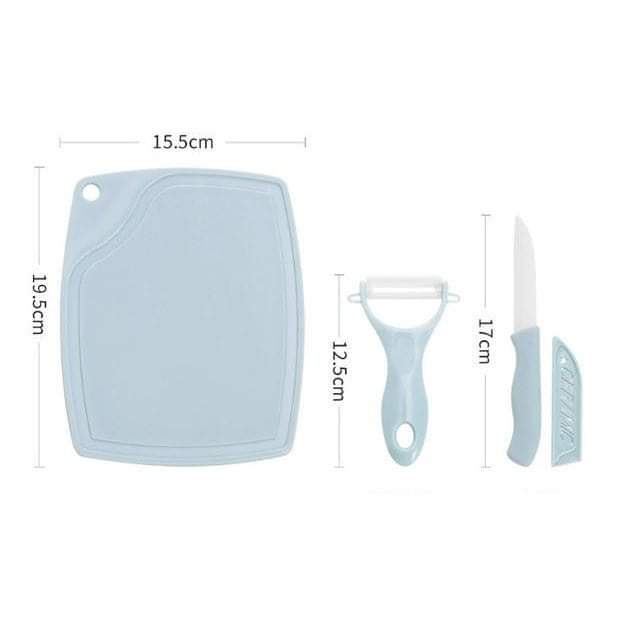 Knife peeler &tray &ceramic fruit knife set