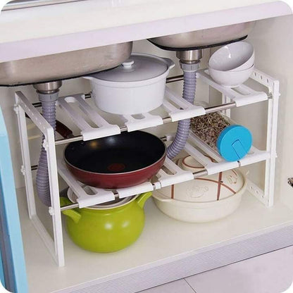 Under sink rack organizer