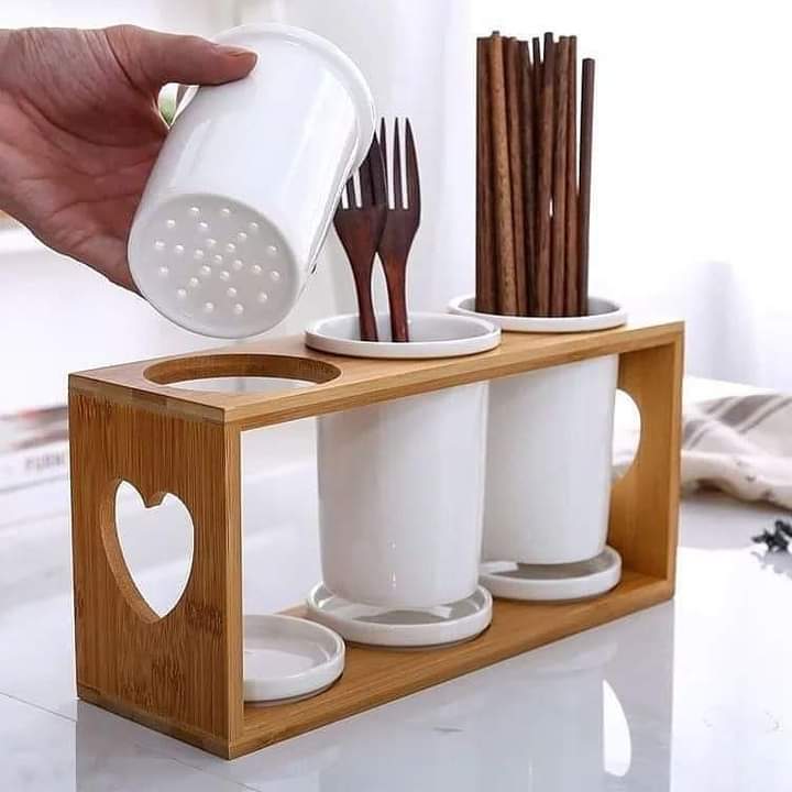 Ceramic cutlery organizer