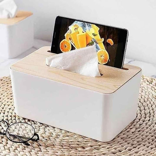 Serviette Holder Box with a bamboo cover