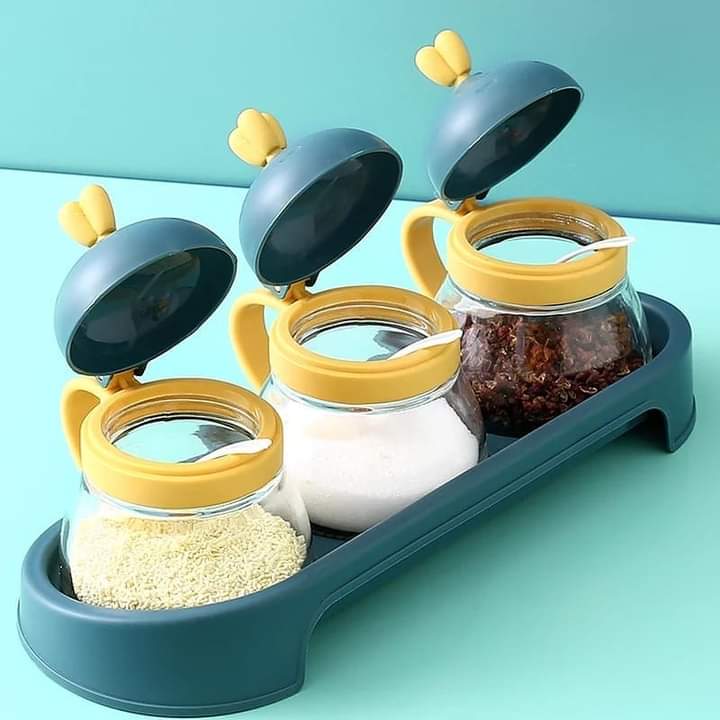 Wheat Glass Condiment Set