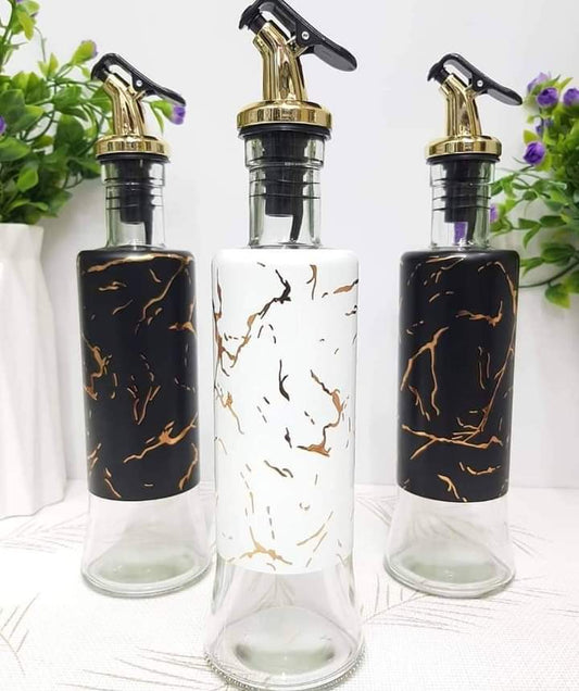 marble effect oil vinegar dispenser