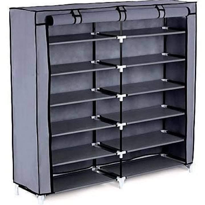 Double columns shoe rack