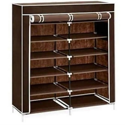 Double columns shoe rack