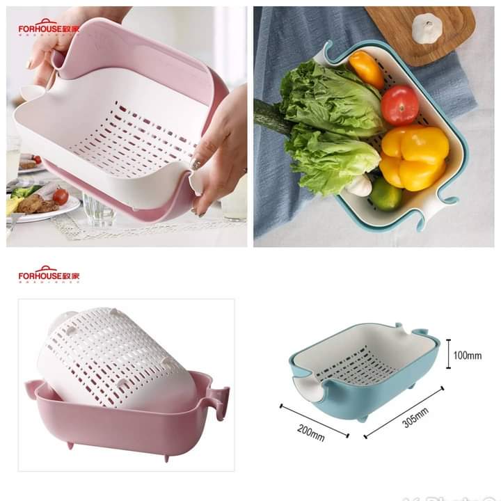 Multifunctional drain basket/fruit storage container,