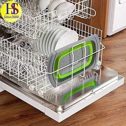 Rectangular collapsible colander