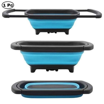 Rectangular collapsible colander