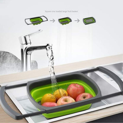 Rectangular collapsible colander