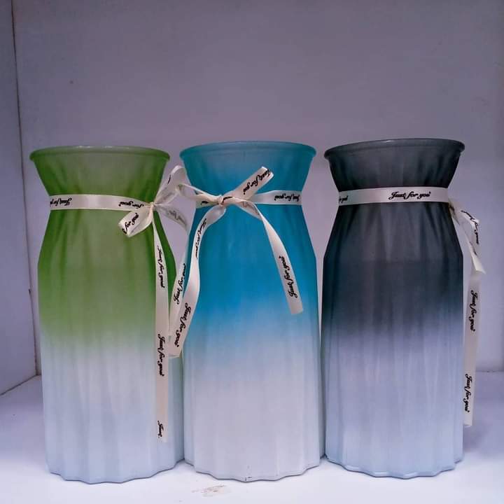 Double colour flower vases