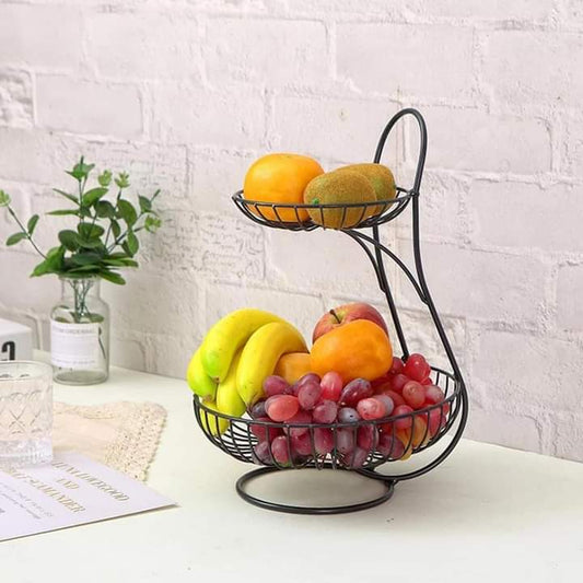 Metallic fruit rack