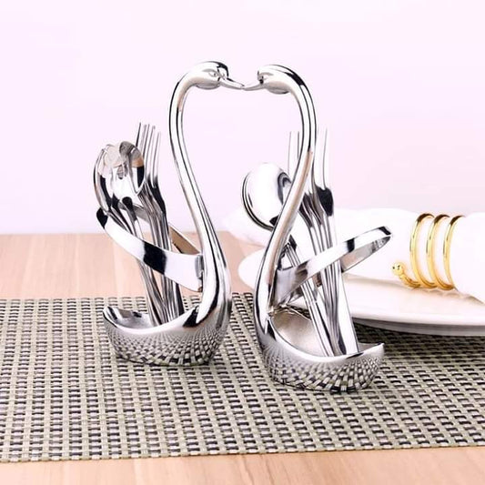 Swan spoon holder