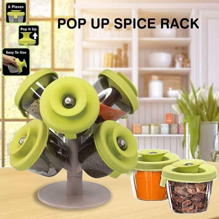 Pop up spice rack