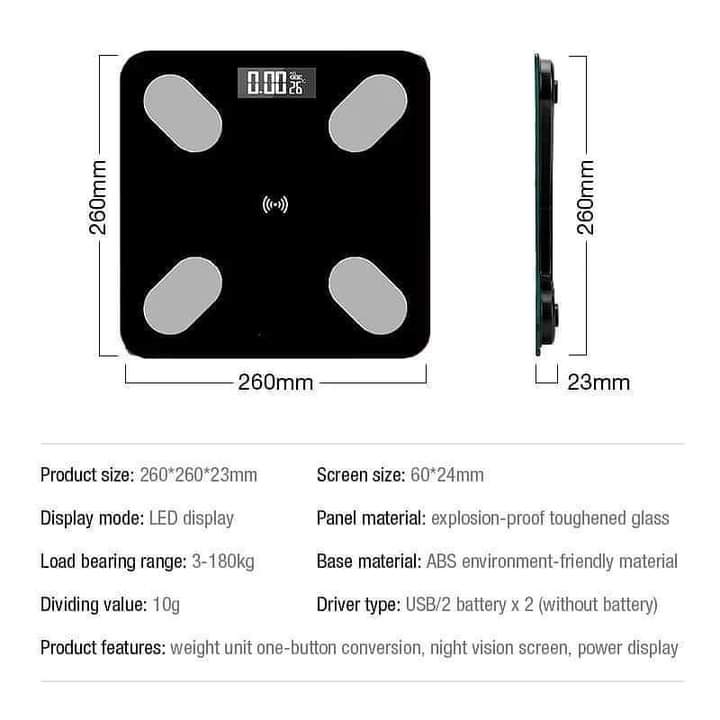 Bluetooth BMI Weighing Scale