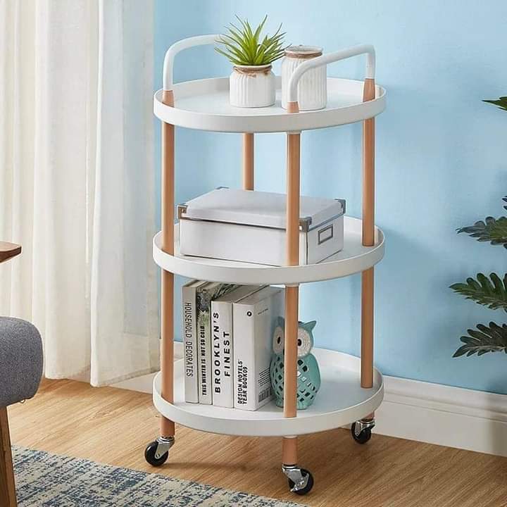 3-tier nordic style luxury mobile trolley