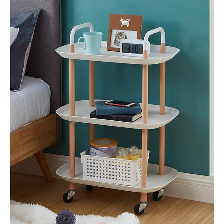 3-tier nordic style luxury mobile trolley