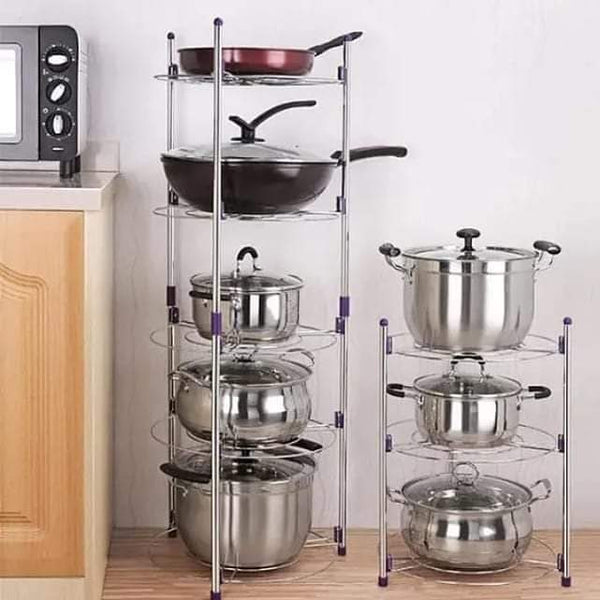 Kitchen Stainless Pot Rack Organizer
