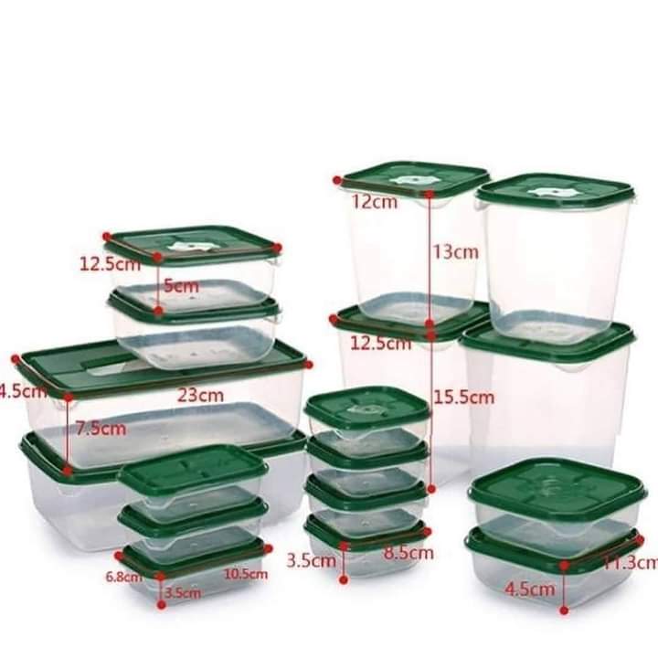 17pc plastic food crisper