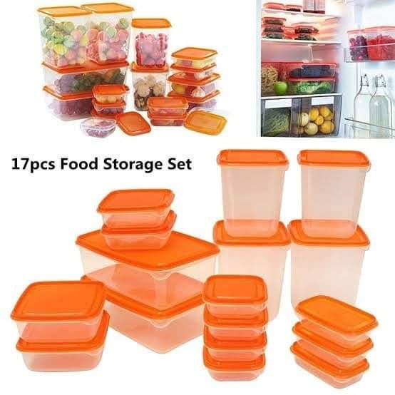 17pc plastic food crisper