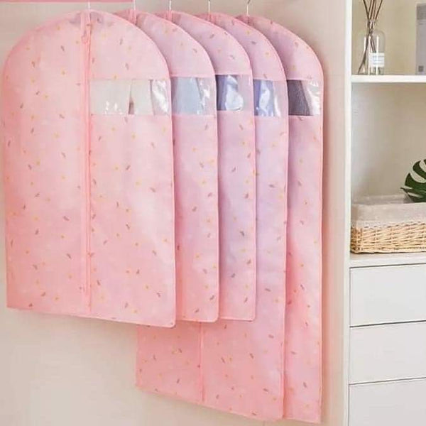 5 Dustproof Clothes Bags Wardrobe Garment Hanging Bags