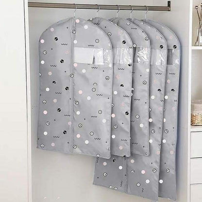 5 Dustproof wardrobe garment hanging bag