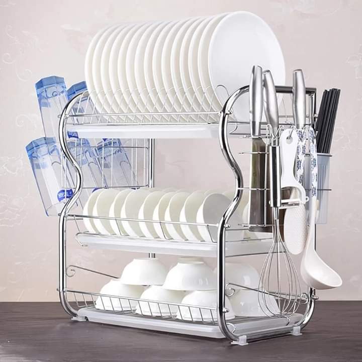 3 tier stainless dishrack