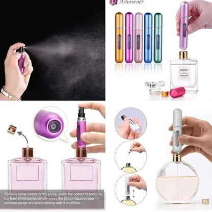 Refillable perfume spray bottle