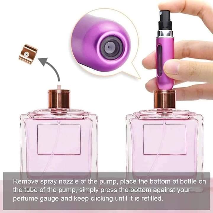 Refillable perfume spray bottle