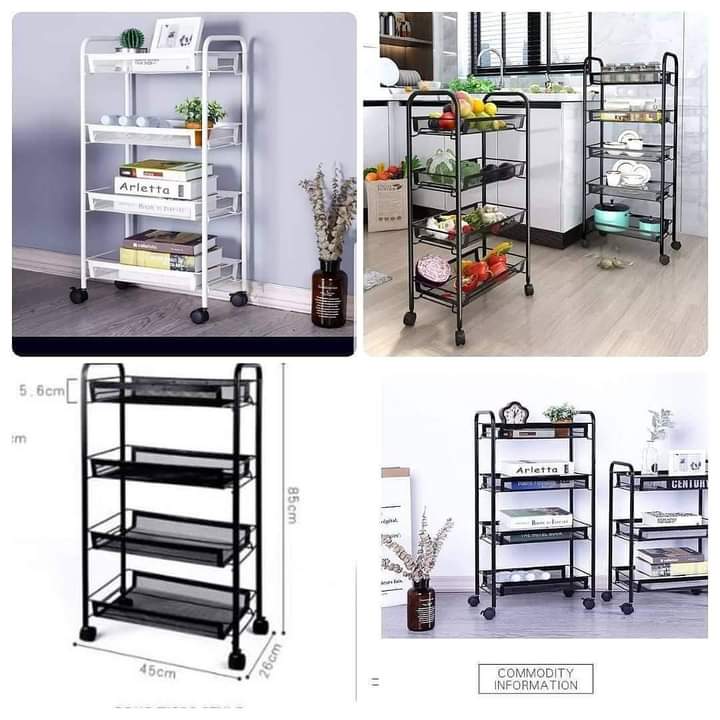 4 Tier Multipurpose Metallic Trolley