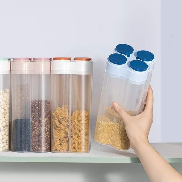 4 grid cereal containers