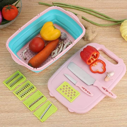Collapsable colander& chopping board